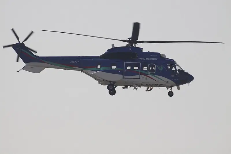 Aerospatiale AS332 Super Puma, example photo from Wikimedia Commons