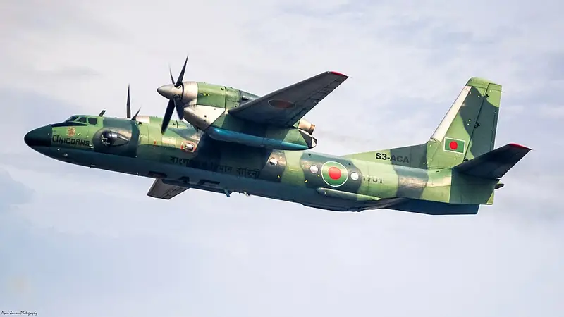 Antonov An-32, example photo from Wikimedia Commons