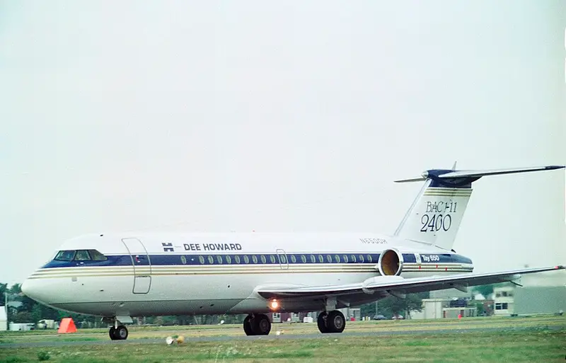 Bac 111 One-Eleven, example photo from Wikimedia Commons