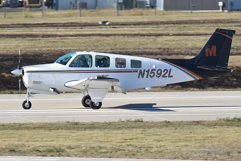 Beechcraft A36 Bonanza, example photo from Wikimedia Commons