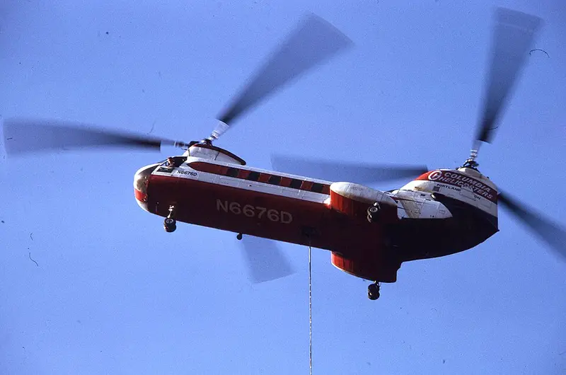 Boeing Vertol 107, example photo from Wikimedia Commons