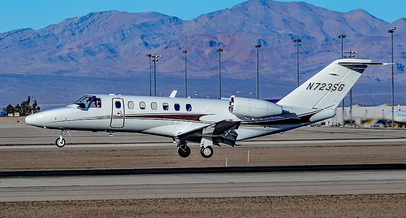 Cessna 525B Citation CJ3, example photo from Wikimedia Commons