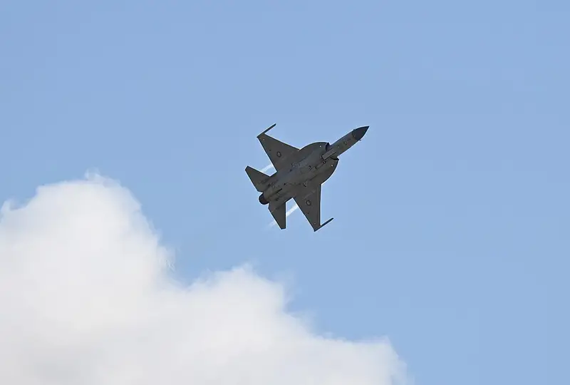 Chengdu FC-1 Xiaolong, example photo from Wikimedia Commons