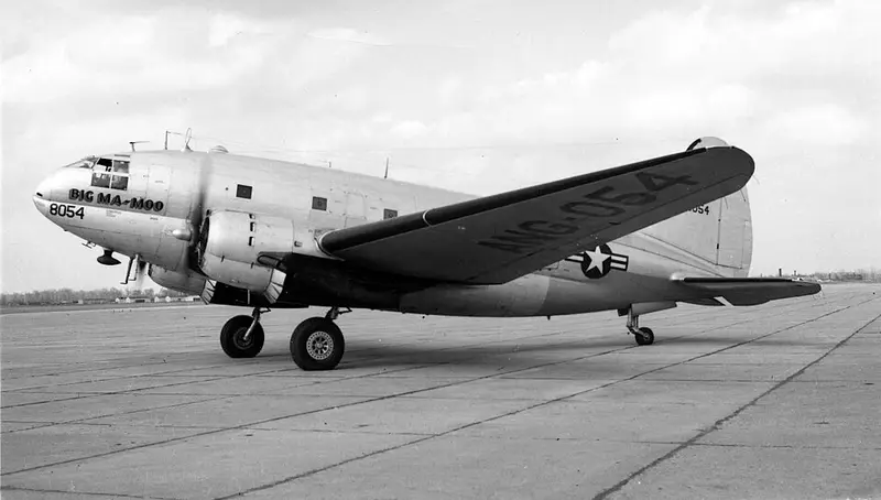 Curtiss CW-20 Commando, example photo from Wikimedia Commons