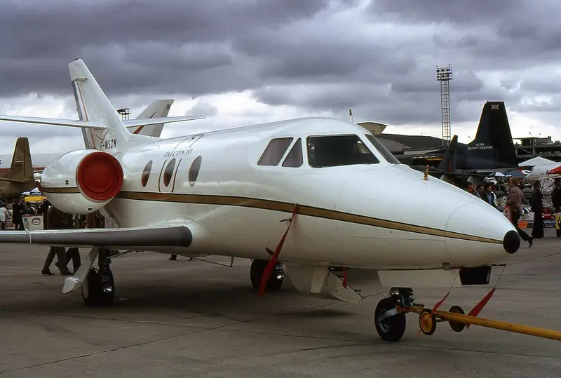 Dassault Falcon 10, example photo from Wikimedia Commons