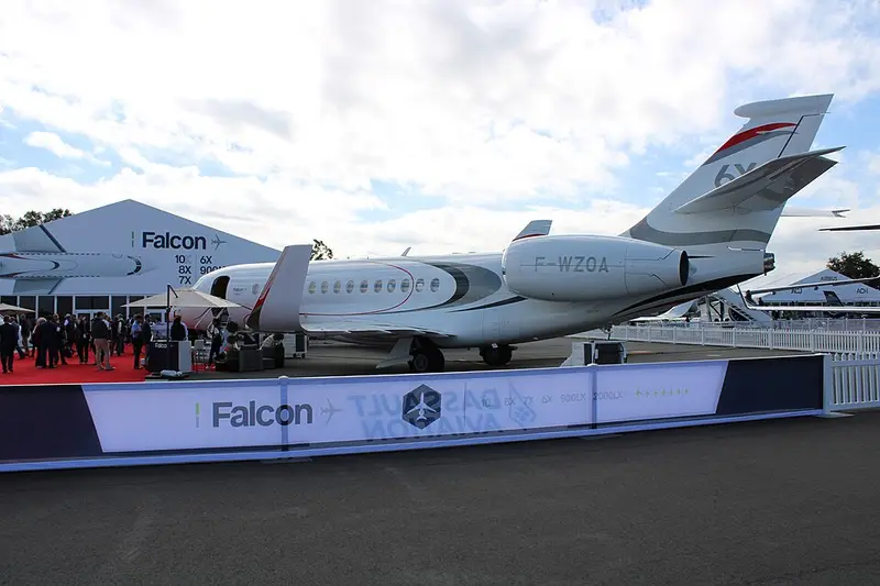 Dassault Falcon 6X, example photo from Wikimedia Commons