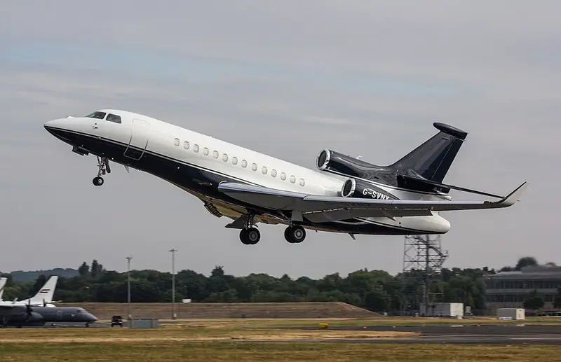 Dassault Falcon 7X, example photo from Wikimedia Commons