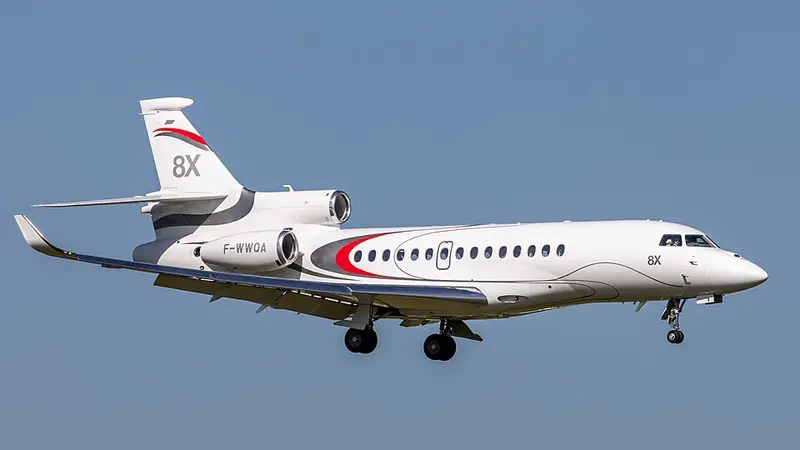 Dassault Falcon 8X, example photo from Wikimedia Commons