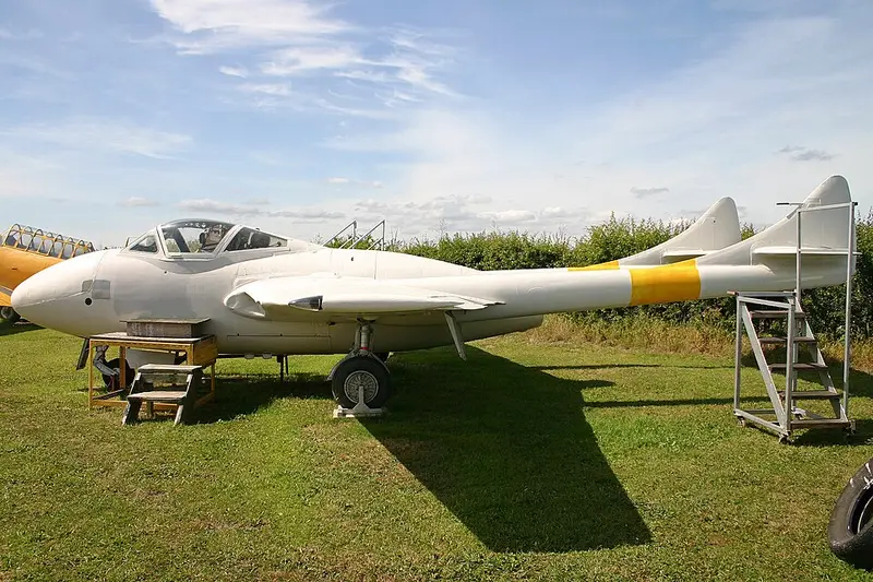 De Havilland DH-100 Vampire, Beispielfoto von Wikimedia Commons