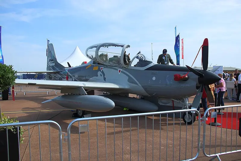 Embraer A-29, example photo from Wikimedia Commons