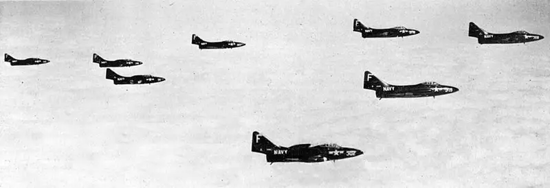 Grumman F9F Panther, example photo from Wikimedia Commons