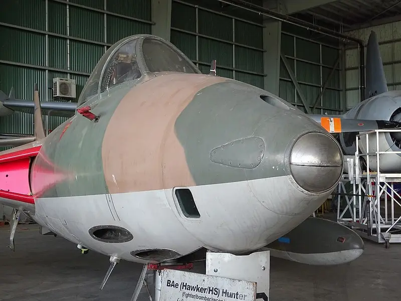 Hawker Hunter, example photo from Wikimedia Commons