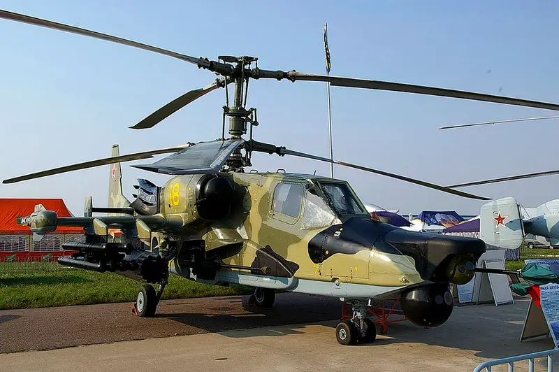Kamov Ka-50 Werewolf, example photo from Wikimedia Commons