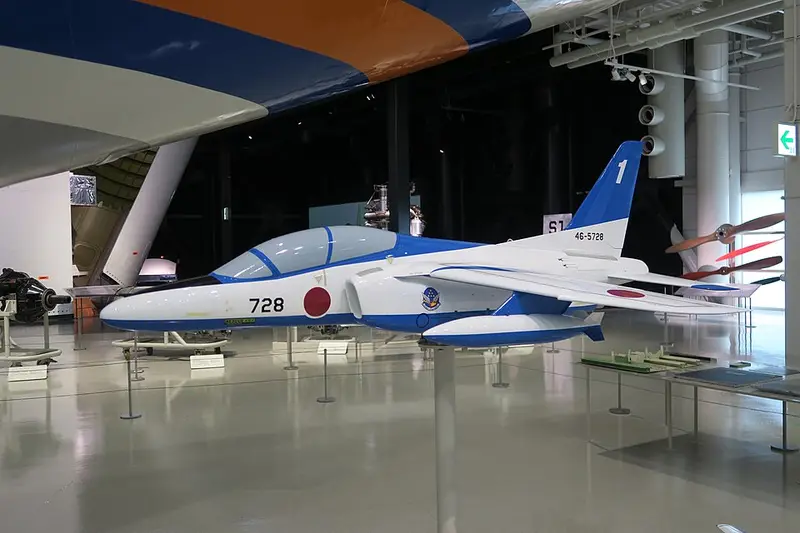 Kawasaki T-4, example photo from Wikimedia Commons