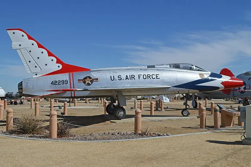 North American F-100 Super Sabre, example photo from Wikimedia Commons