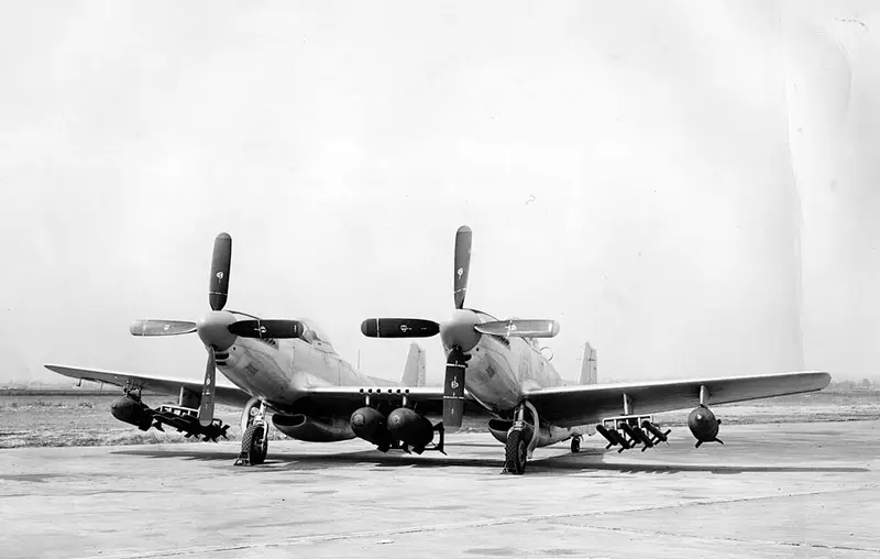 North American F-82 Twin Mustang, example photo from Wikimedia Commons