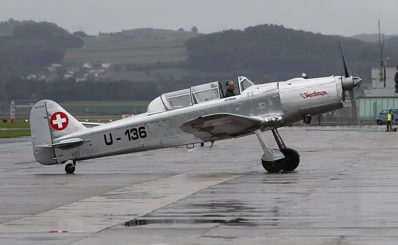 Pilatus P-2, example photo from Wikimedia Commons