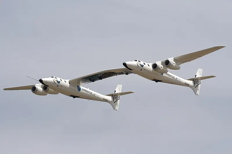 Rutan 348 White Knight Two, example photo from Wikimedia Commons