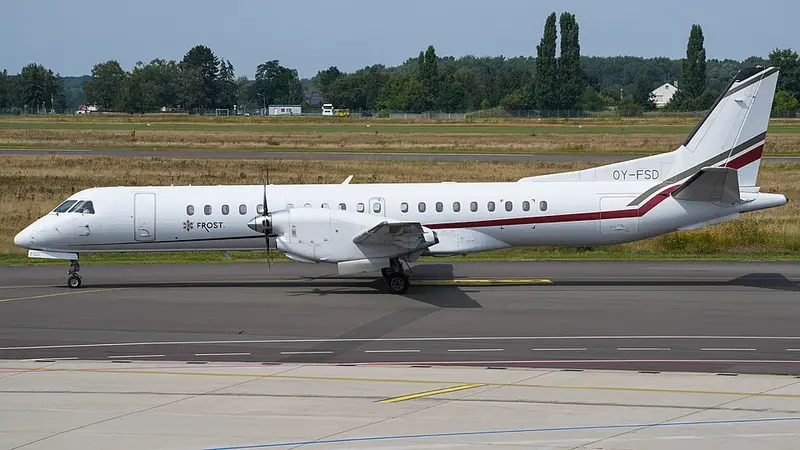 Saab 2000, example photo from Wikimedia Commons