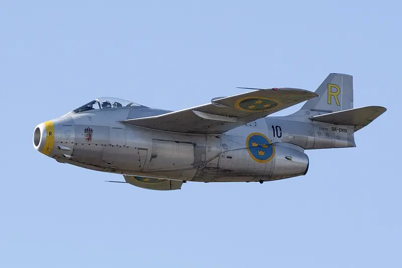 Saab 29, example photo from Wikimedia Commons