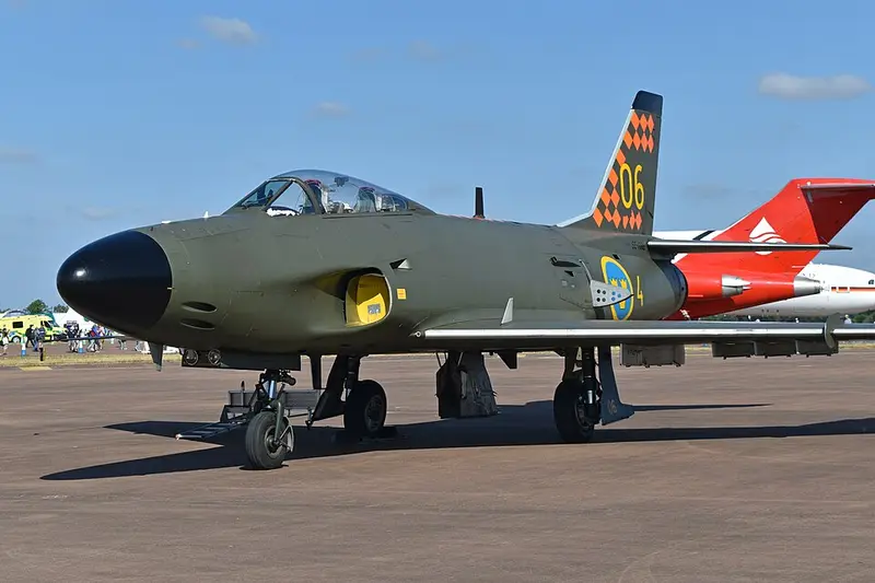 Saab 32 Lansen, example photo from Wikimedia Commons