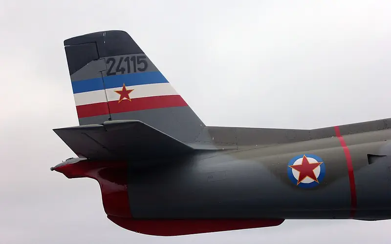 Soko J-1 Jastreb, Beispielfoto von Wikimedia Commons