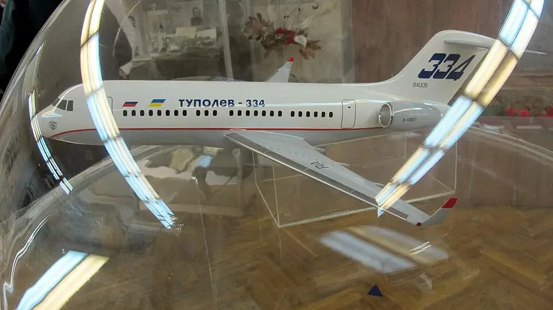 Tupolev Tu-334, example photo from Wikimedia Commons