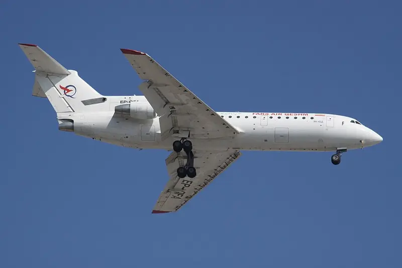 Yakovlev Yak-42, example photo from Wikimedia Commons